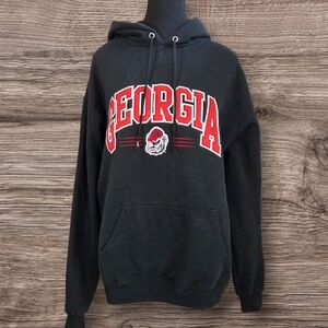 Champion Black Georgia Bulldogs Graphic Hoodie Size L